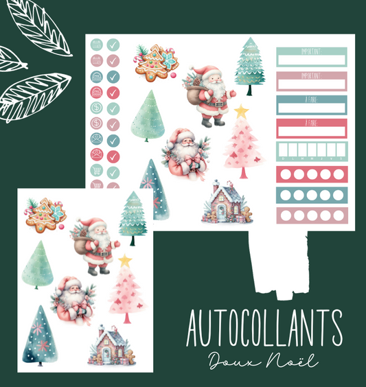 Autocollants Doux Noël
