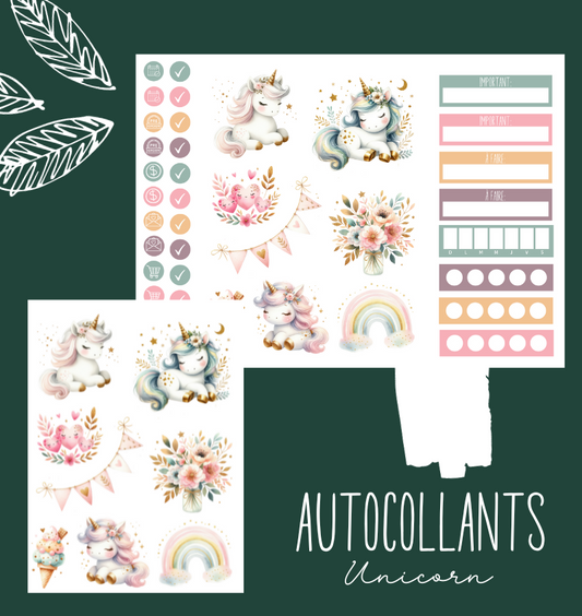 Autocollants Unicorn