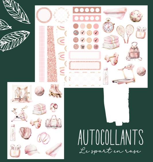 Autocollants Le sport en rose