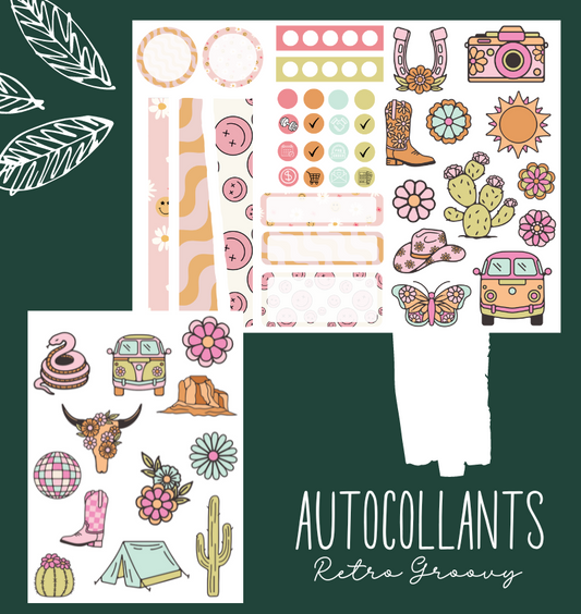 Autocollants Retro Groovy
