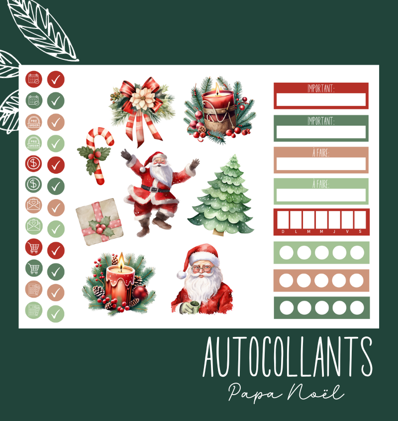 Autocollants Papa Noël