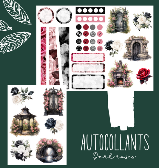 Autocollants Dark roses