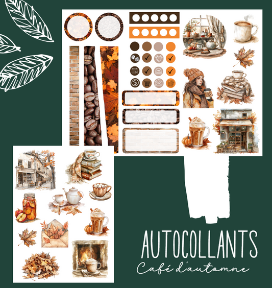 Autocollants Café d'automne