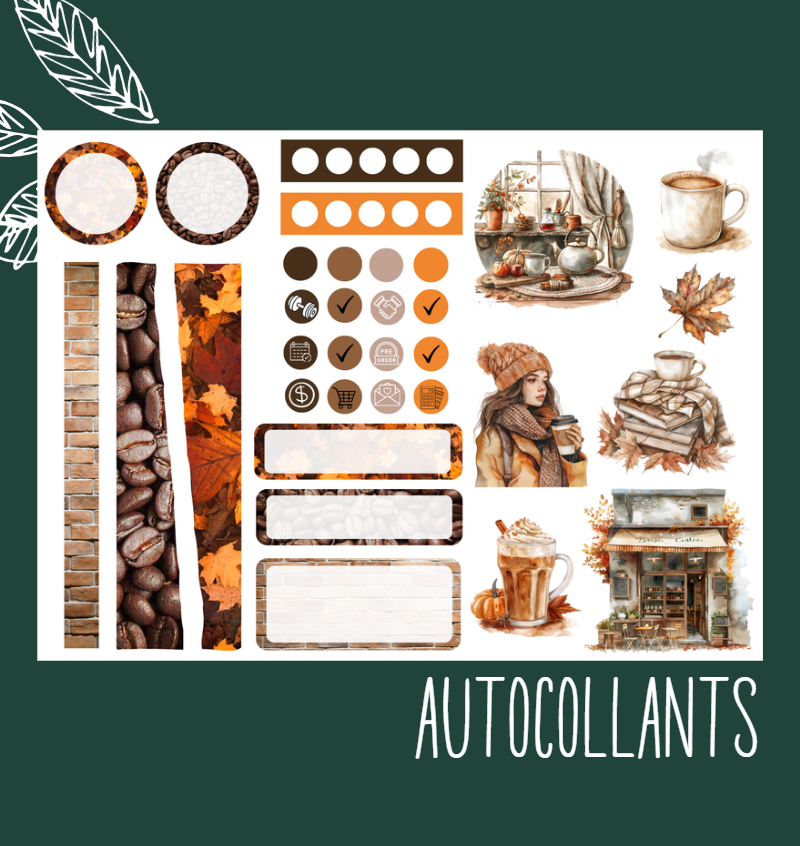 Autocollants Café d'automne