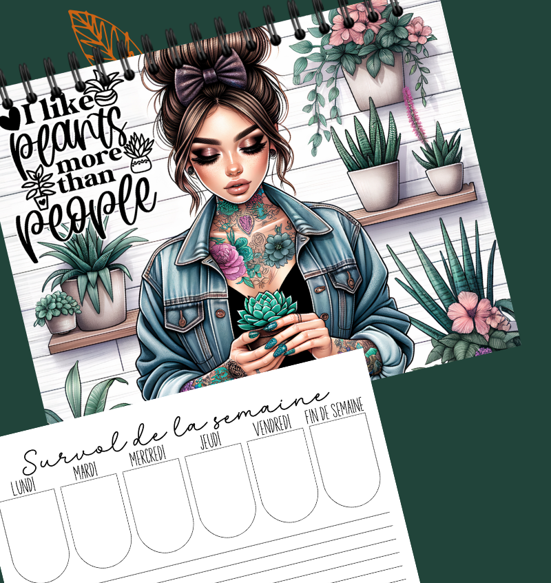 Planificateur hebdomadaire Crazy Plant Lady