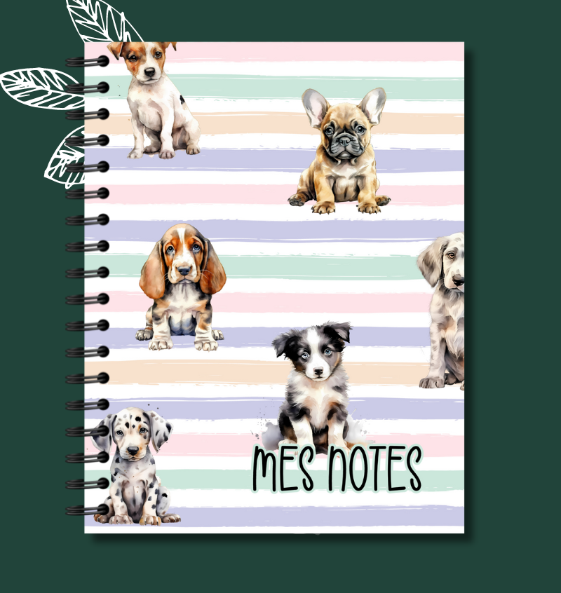 Cahier de notes Bébés Chiens