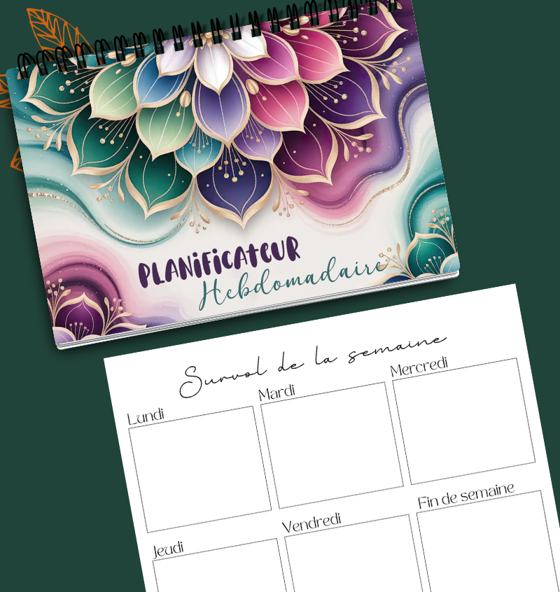 Planificateur hebdomadaire Mandala Coloré