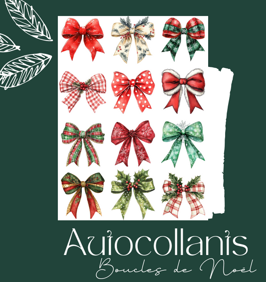 Autocollants Boucles de Noël