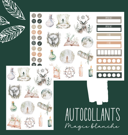 Autocollants Magie blanche