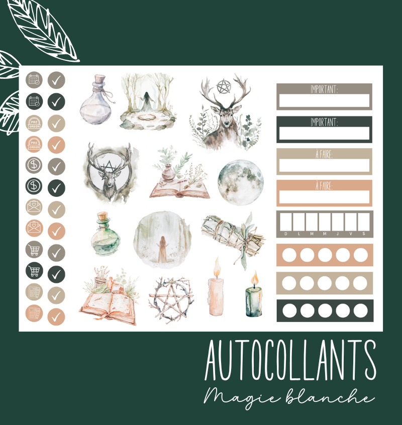 Autocollants Magie blanche