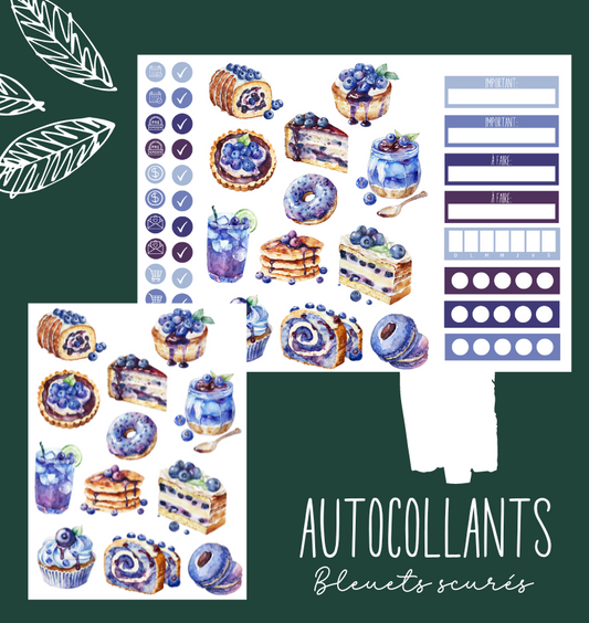 Autocollants Bleuets sucrés