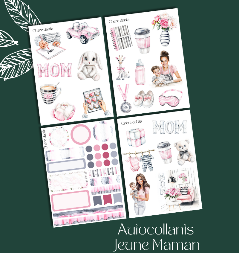 Autocollants Jeune maman