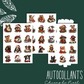 Autocollants Chiens de Noël