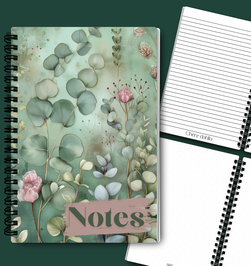 Cahier de notes Collection Eucalyptus