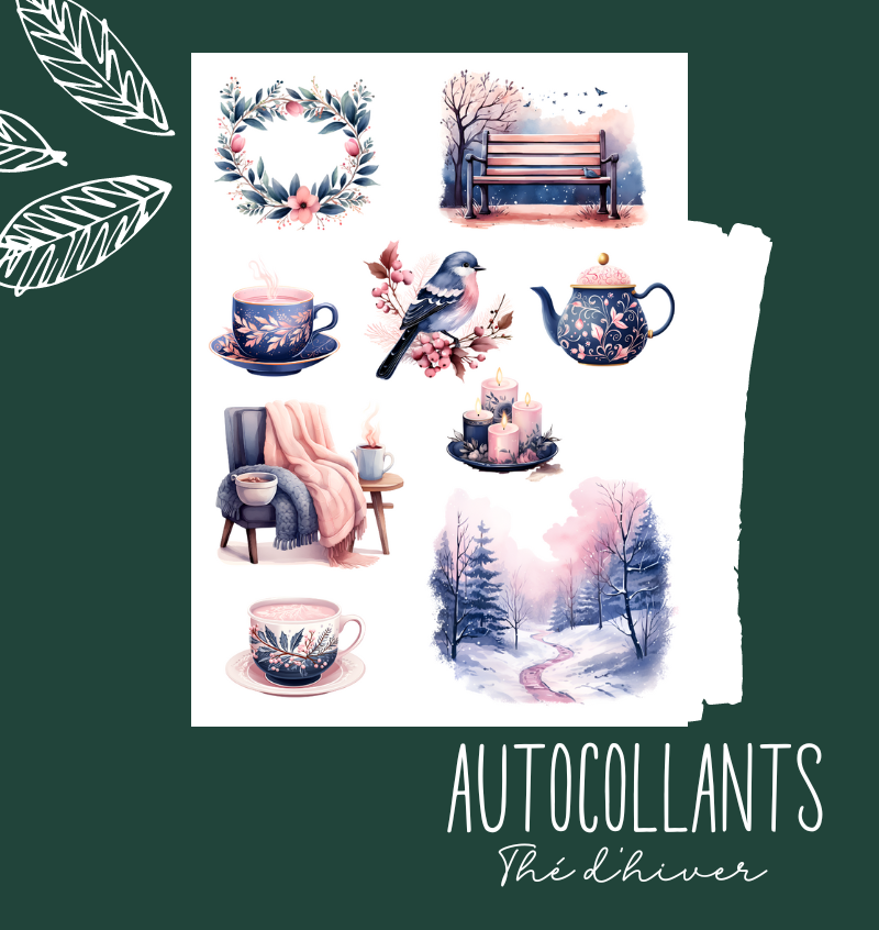 Autocollants Thé d'Hiver