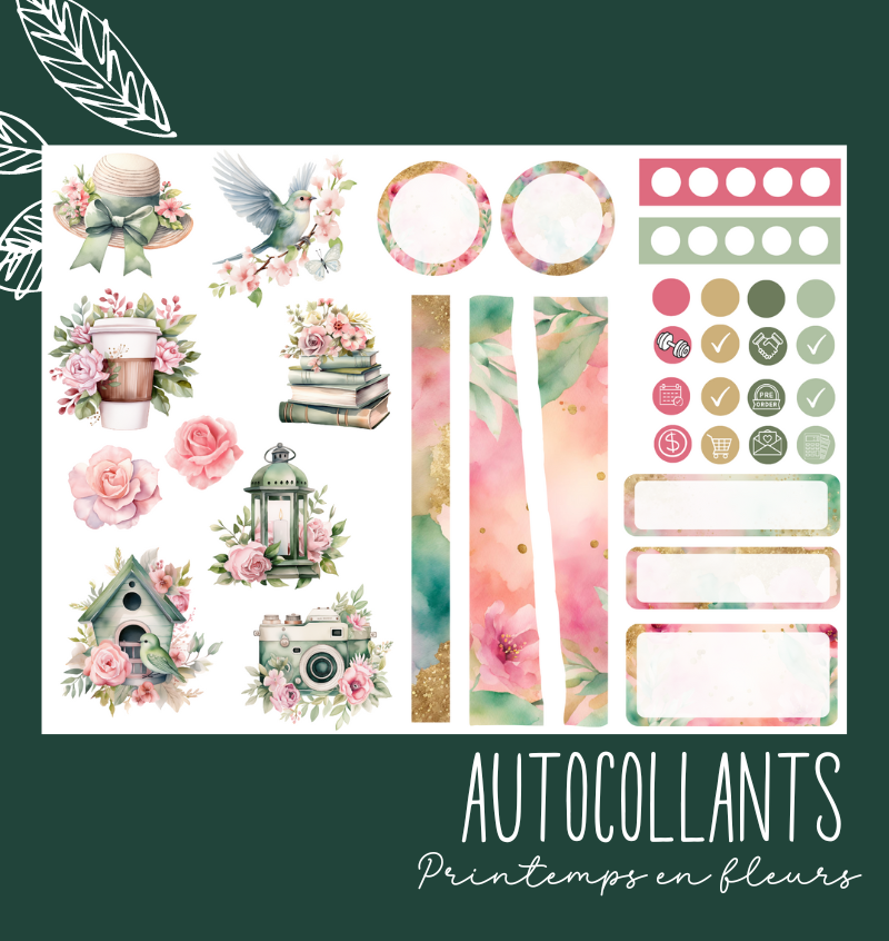 Autocollants Printemps en fleurs