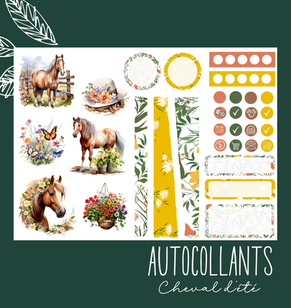 Autocollants Cheval d'été