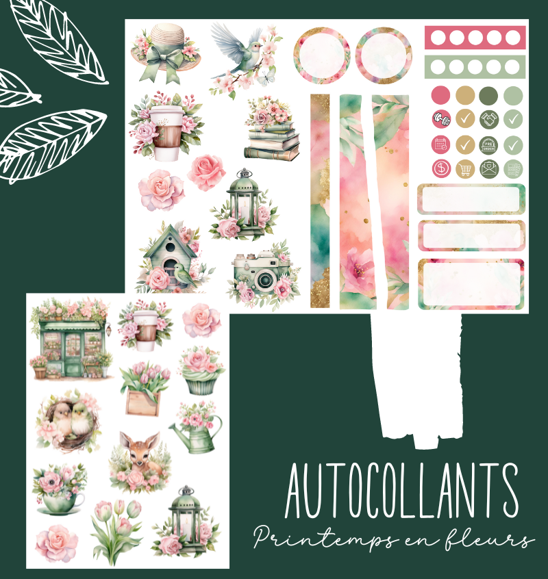 Autocollants Printemps en fleurs