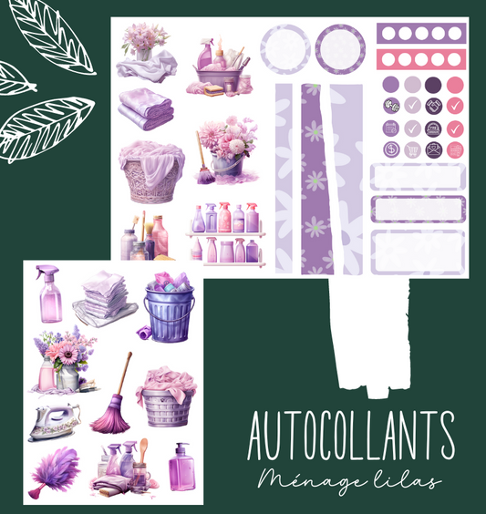 Autocollants Ménage lilas