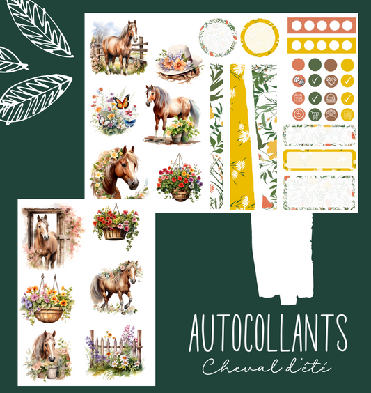 Autocollants Cheval d'été