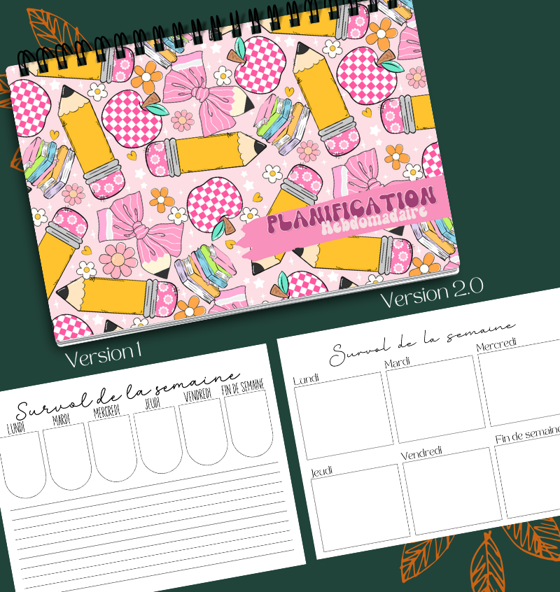 Planificateur hebdomadaire Scolaire